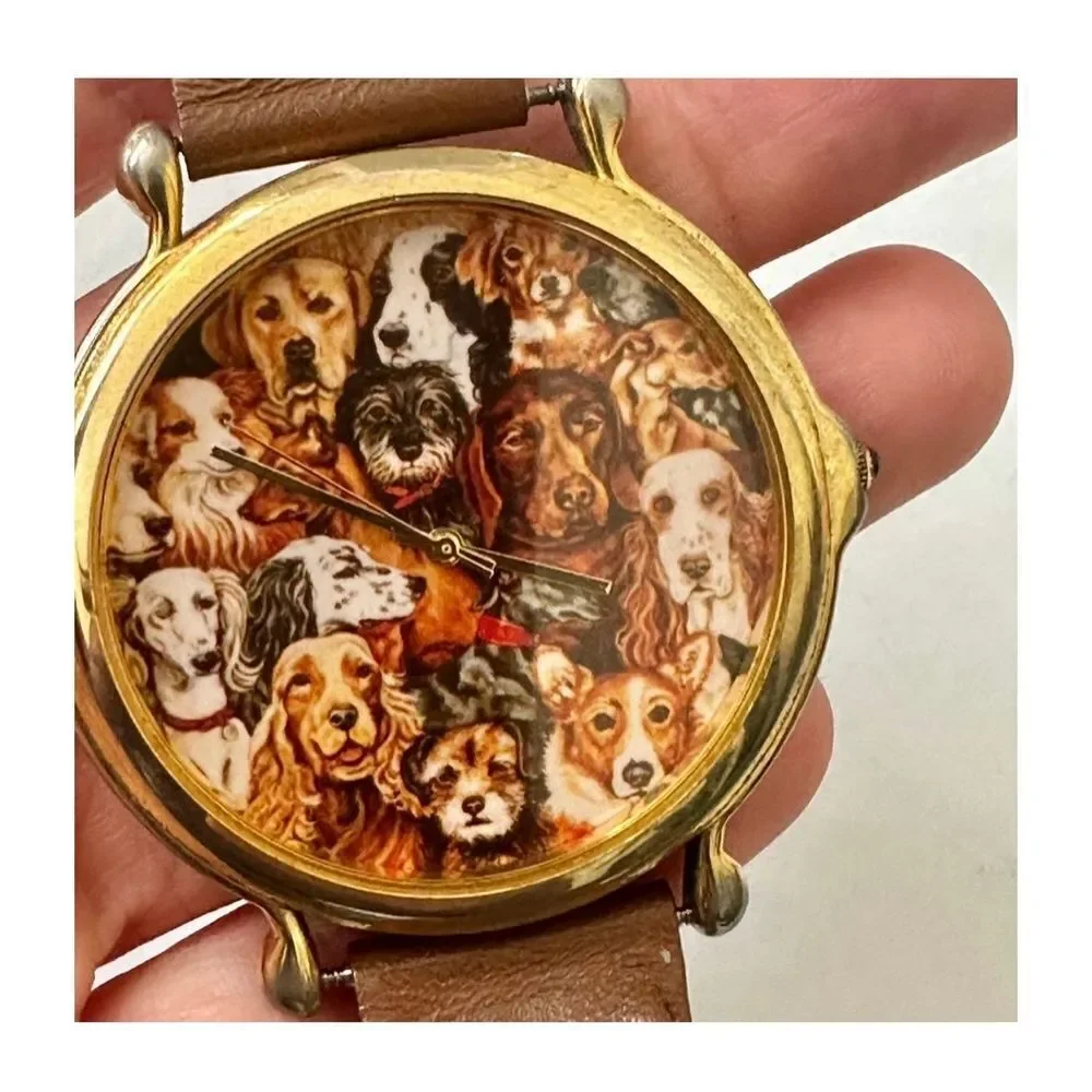 Vintage The Bridgeman Art library Ditz dog spread  watch